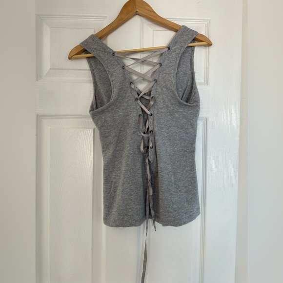 Harley-Davidson lace up tank top. EUC sz M - Picture 3 of 5